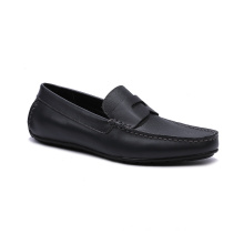 Luxury Black Casual Slip On Men Genuine Leather Penny Loafer Shoes